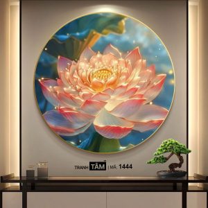 Hoa Sen | Tranh hộp đèn cao cấp | Mã tranh 1444 | Tranh TÂM - Ảnh 4