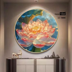 Hoa Sen | Tranh hộp đèn cao cấp | Mã tranh 1444 | Tranh TÂM - Ảnh 3