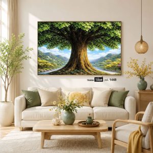 Cây bồ đề | Tranh hộp đèn cao cấp | Mã tranh 1448 | Tranh TÂM - Ảnh 3