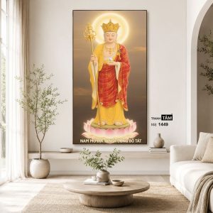 Địa Tạng Vương Bồ Tát | Tranh hộp đèn cao cấp | Mã tranh 1449 | Tranh TÂM - Ảnh 4