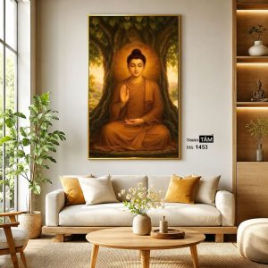 Phật Thích Ca Mâu Ni | Tranh hộp đèn cao cấp | Mã tranh 1453 | Tranh TÂM - Ảnh 3