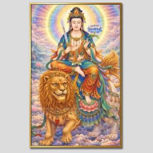 Văn Thù Sư Lợi Bồ Tát | Tranh hộp đèn cao cấp | Mã tranh 1457 | Tranh TÂM