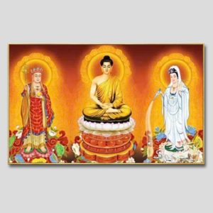 Tây Phương Tam Thánh | Tranh hộp đèn cao cấp | Mã tranh 1458 | Tranh TÂM