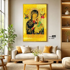 Đức mẹ Maria | Tranh hộp đèn cao cấp | Mã tranh 1470 | Tranh TÂM - Ảnh 3