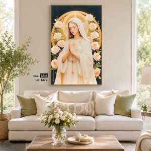 Đức mẹ Maria | Tranh hộp đèn cao cấp | Mã tranh 1479 | Tranh TÂM - Ảnh 4