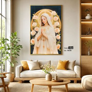 Đức mẹ Maria | Tranh hộp đèn cao cấp | Mã tranh 1479 | Tranh TÂM - Ảnh 3