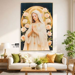 Alternative view of Đức mẹ Maria | Tranh hộp đèn cao cấp | Mã tranh 1479 | Tranh TÂM