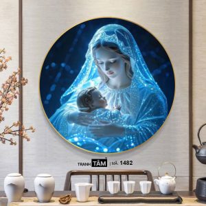 Alternative view of Đức mẹ Maria | Tranh hộp đèn cao cấp | Mã tranh 1482 | Tranh TÂM