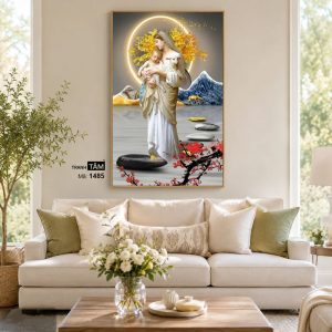 Đức mẹ Maria | Tranh hộp đèn cao cấp | Mã tranh 1485 | Tranh TÂM - Ảnh 4