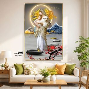 Alternative view of Đức mẹ Maria | Tranh hộp đèn cao cấp | Mã tranh 1485 | Tranh TÂM